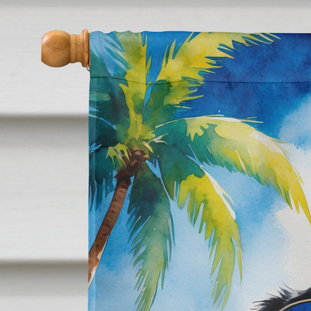 Dachshund Summer Beach Time House Flag