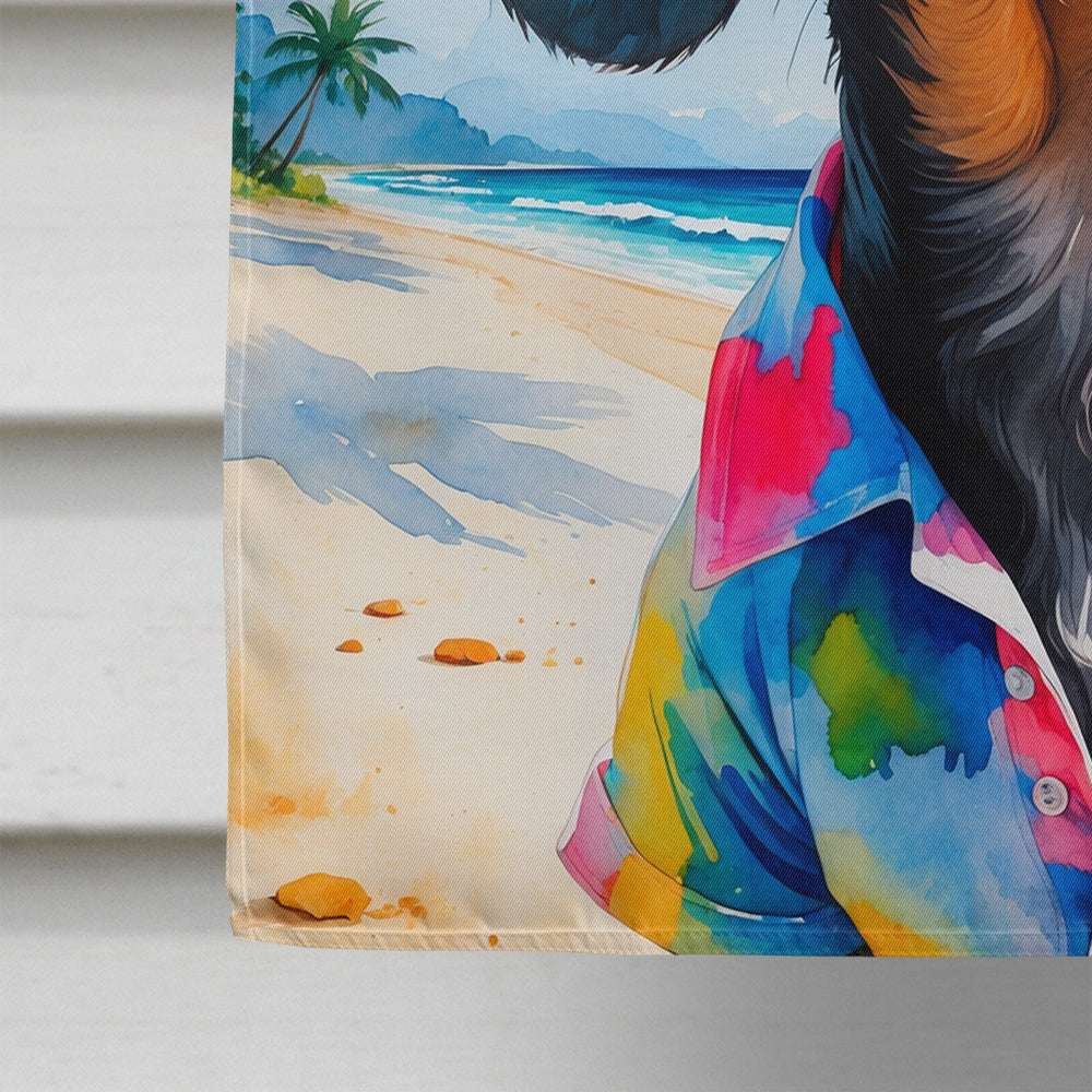 Dachshund Summer Beach Time House Flag
