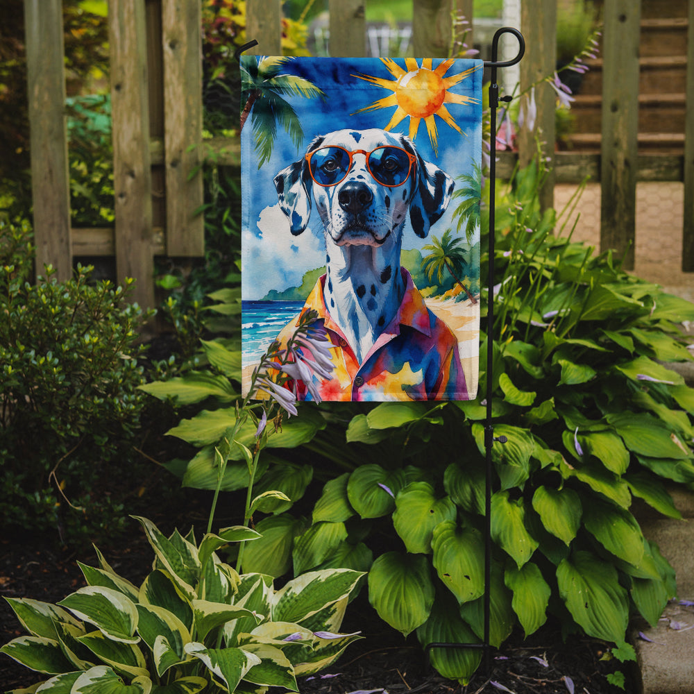 Dalmatian Summer Beach Time Garden Flag
