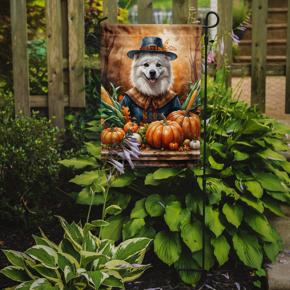 American Eskimo Thanksgiving Garden Flag