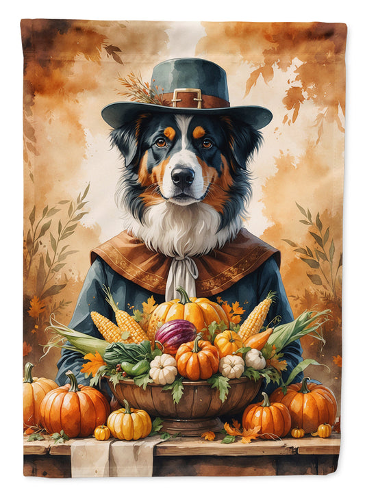 Australian Shepherd Thanksgiving Garden Flag