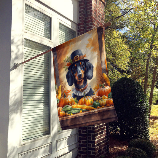 Dachshund Thanksgiving House Flag