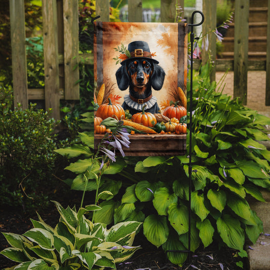 Dachshund Thanksgiving Garden Flag