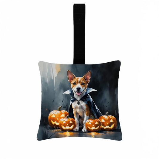Basenji Puppy Halloween Mini Hanging Pillow Ornament 3.5 × 3.5
