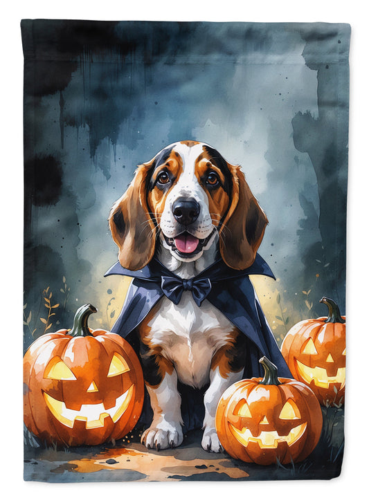 Basset Hound Puppy Halloween House Flag