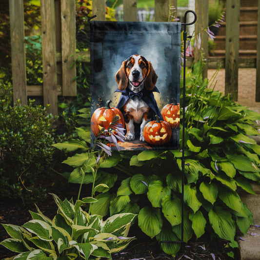 Basset Hound Puppy Halloween Garden Flag