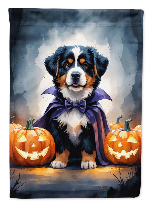 Bernese Mountain Dog Puppy Halloween House Flag