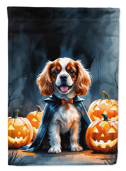 Cavalier Spaniel Puppy Halloween House Flag