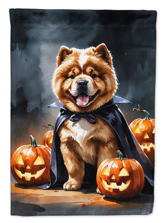 Chow Chow Puppy Halloween House Flag