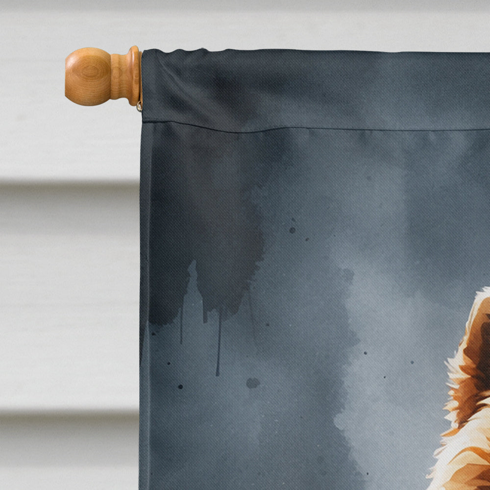 Chow Chow Puppy Halloween House Flag
