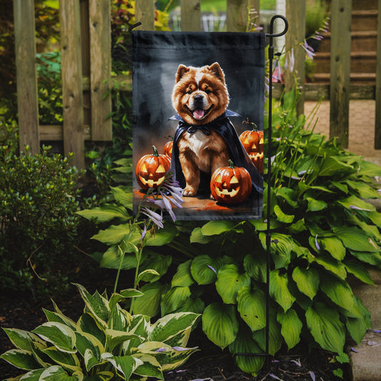 Chow Chow Puppy Halloween Garden Flag
