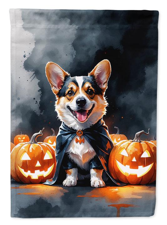 Corgi Puppy Halloween House Flag
