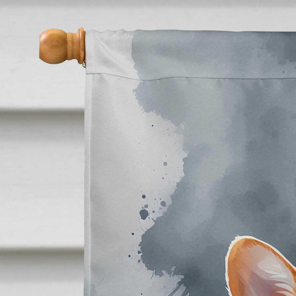 Corgi Puppy Halloween House Flag