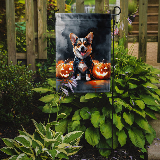 Corgi Puppy Halloween Garden Flag