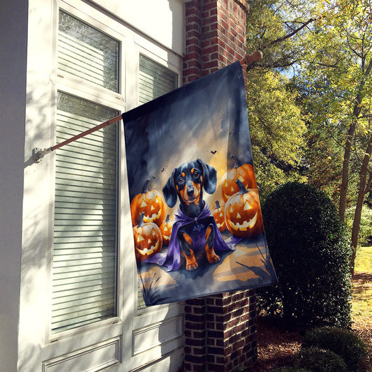 Dachshund Puppy Halloween House Flag