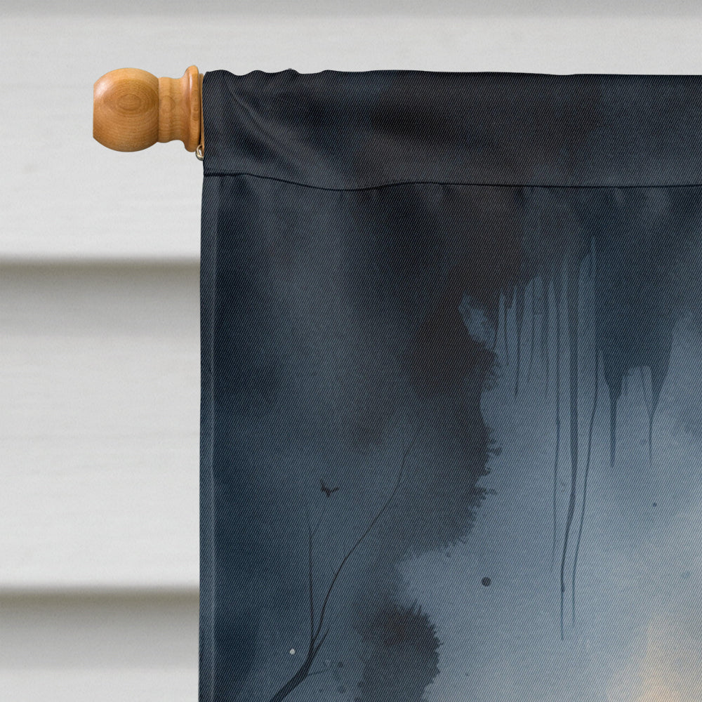 Dachshund Puppy Halloween House Flag