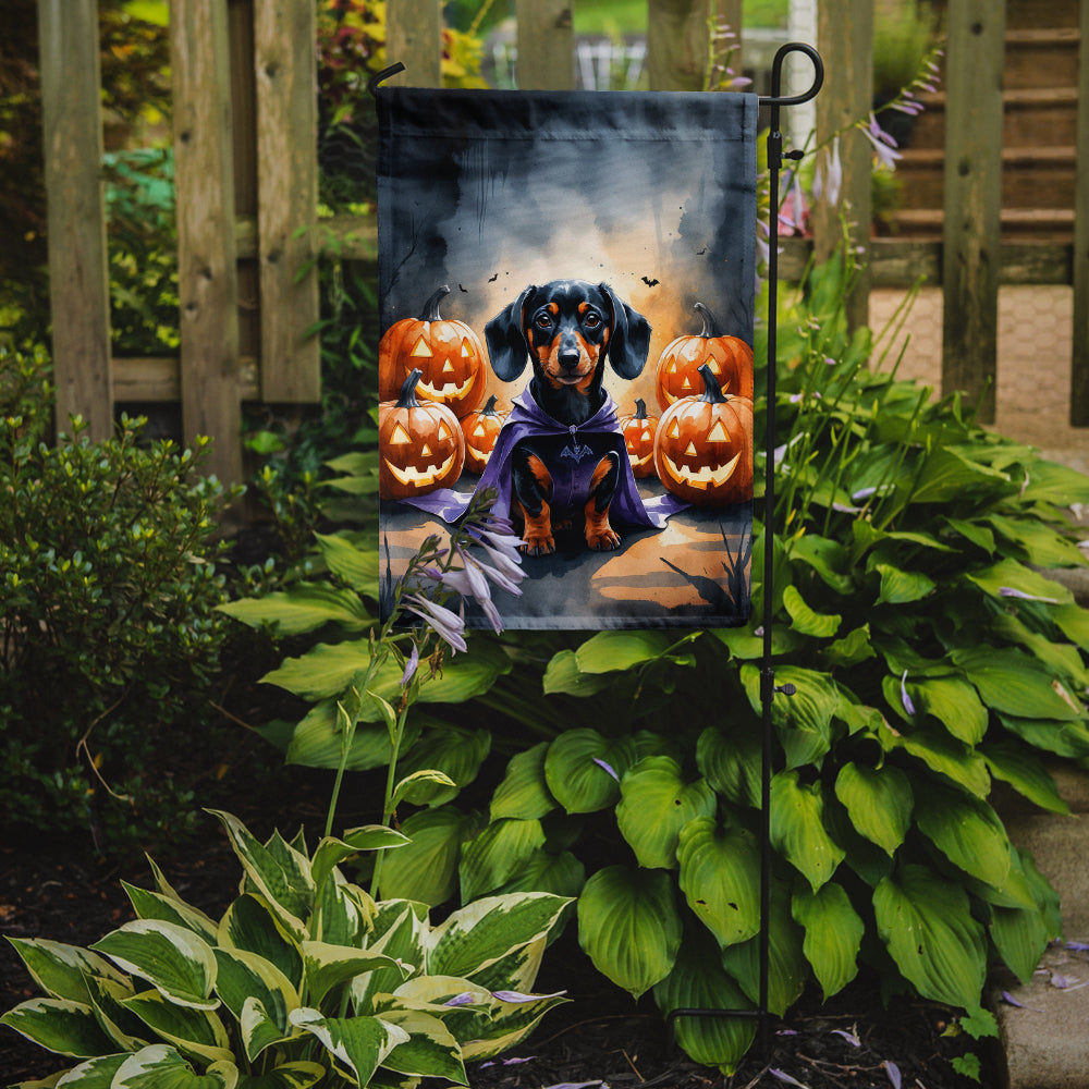 Dachshund Puppy Halloween Garden Flag