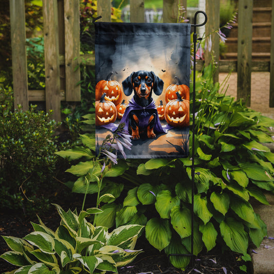 Dachshund Puppy Halloween Garden Flag