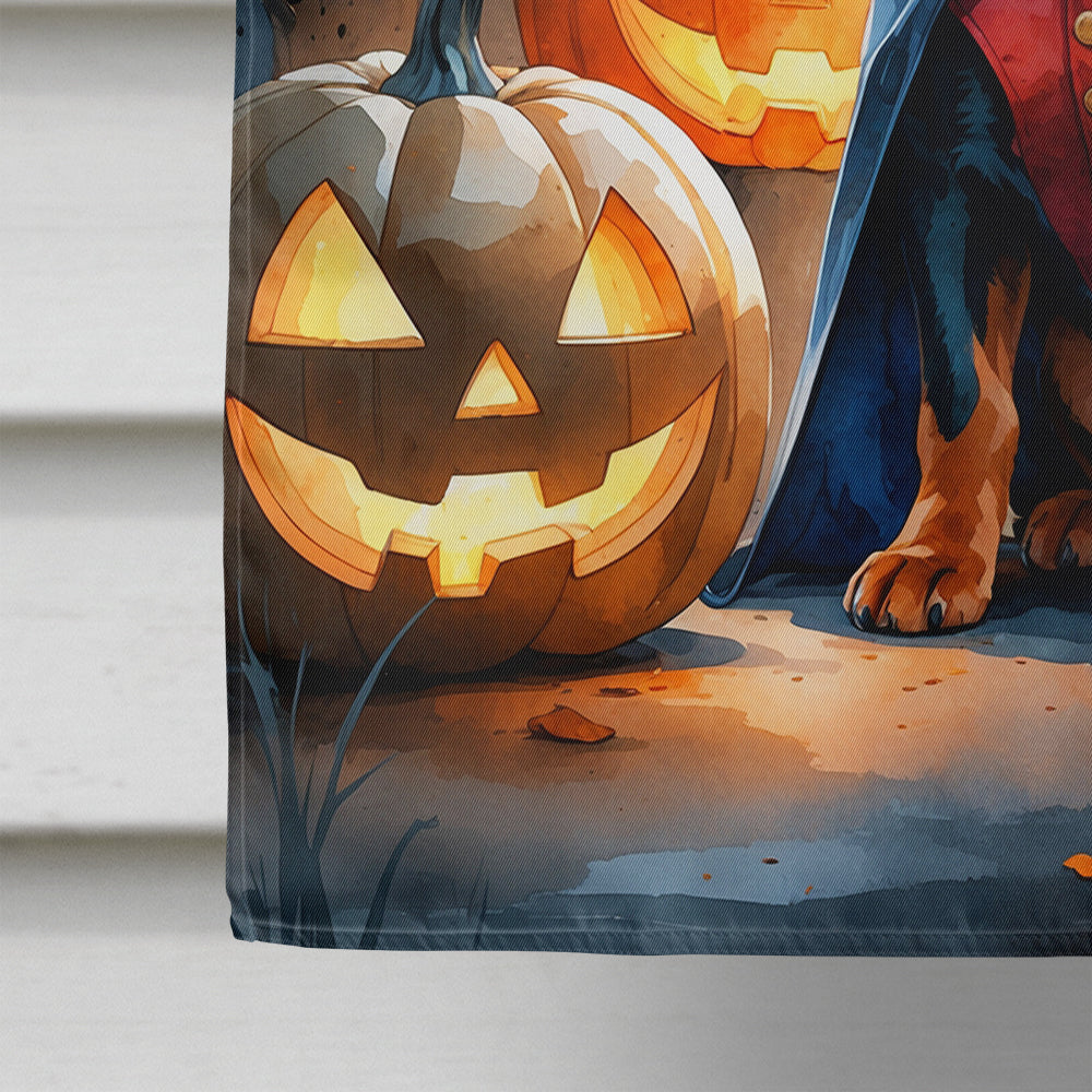 Doberman Pinscher Puppy Halloween House Flag