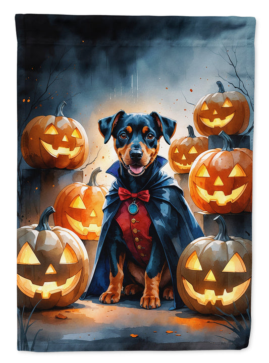 Doberman Pinscher Puppy Halloween Garden Flag