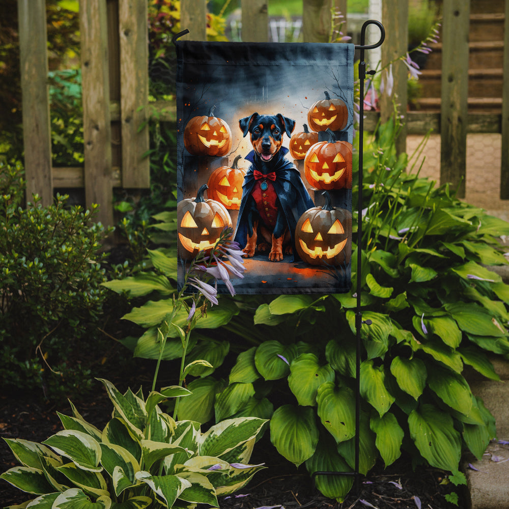 Doberman Pinscher Puppy Halloween Garden Flag