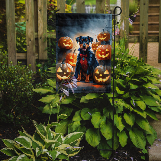 Doberman Pinscher Puppy Halloween Garden Flag