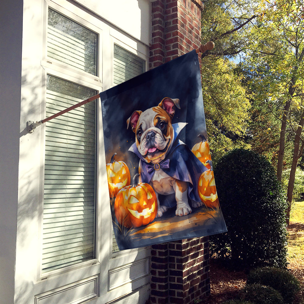 English Bulldog Puppy Halloween House Flag