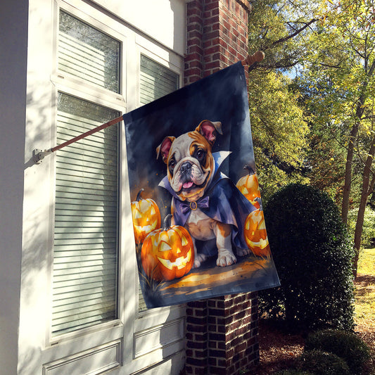 English Bulldog Puppy Halloween House Flag