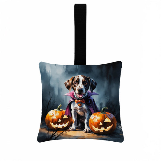 German Shorthaired Pointer Puppy Halloween Mini Hanging Pillow Ornament 3.5 × 3.5