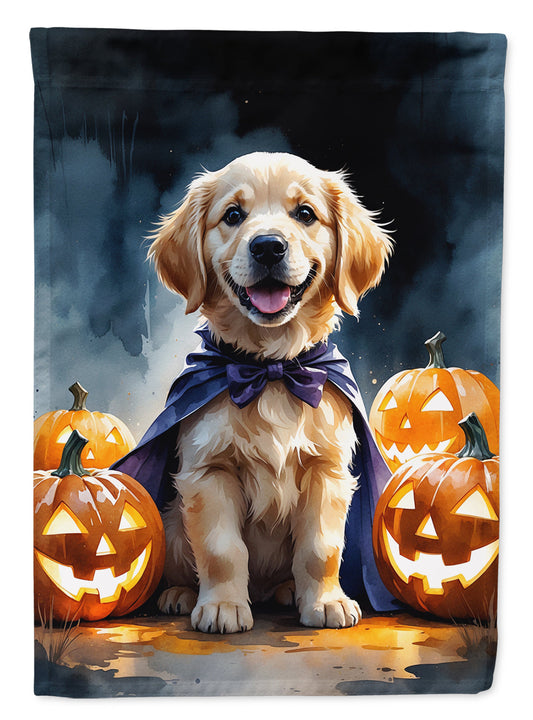 Golden Retriever Puppy Halloween House Flag