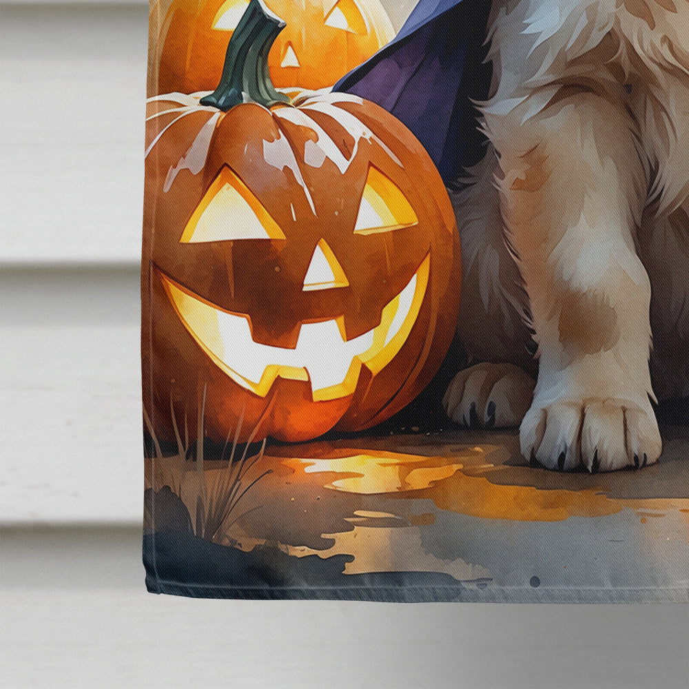 Golden Retriever Puppy Halloween House Flag
