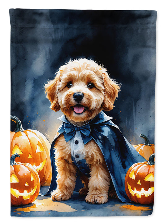 Goldendoodle Puppy Halloween House Flag