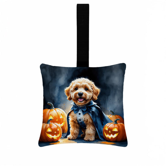 Goldendoodle Puppy Halloween Mini Hanging Pillow Ornament 3.5 × 3.5