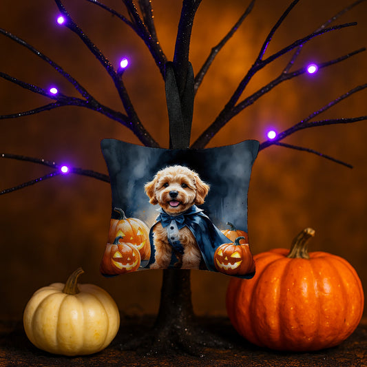 Goldendoodle Puppy Halloween Mini Hanging Pillow Ornament 3.5 × 3.5