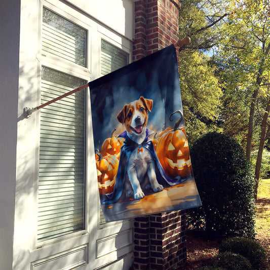 Jack Russell Terrier Puppy Halloween House Flag
