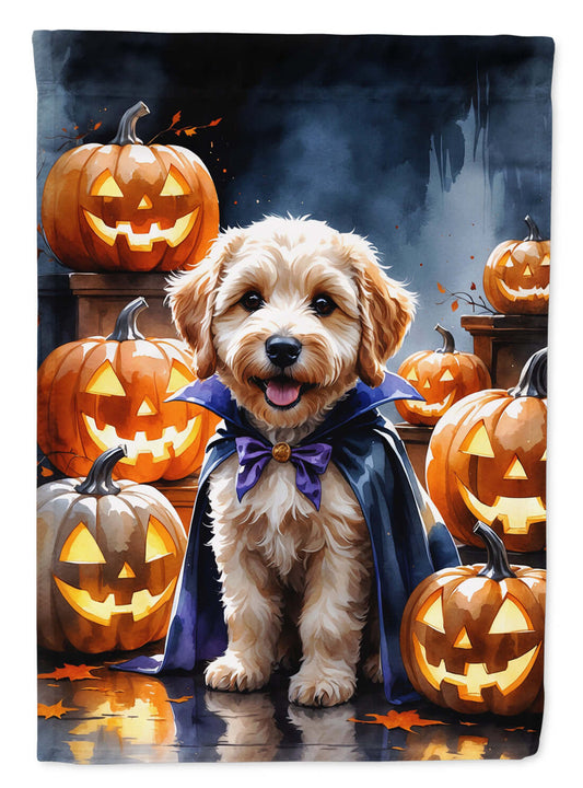 Labradoodle Puppy Halloween House Flag