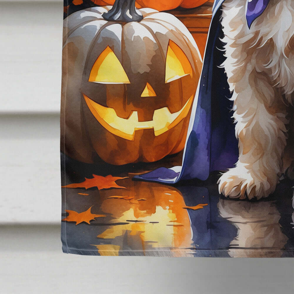 Labradoodle Puppy Halloween House Flag