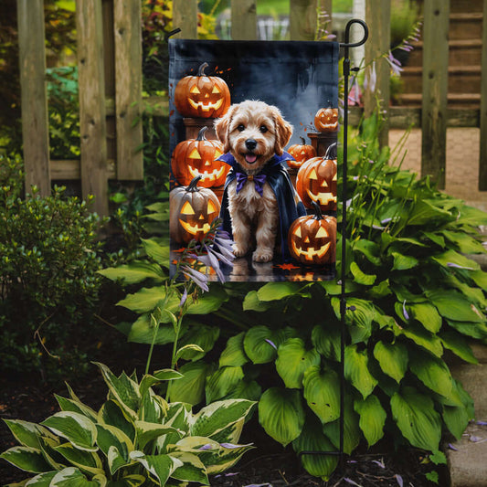 Labradoodle Puppy Halloween Garden Flag