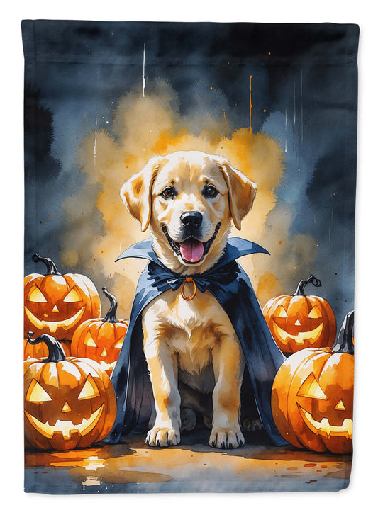 Yellow Labrador Retriever Puppy Halloween Garden Flag