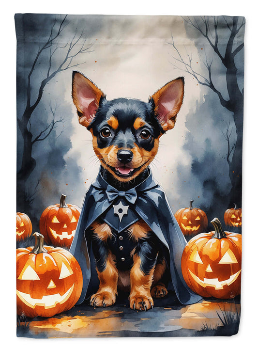 Miniature Pinscher Puppy Halloween House Flag