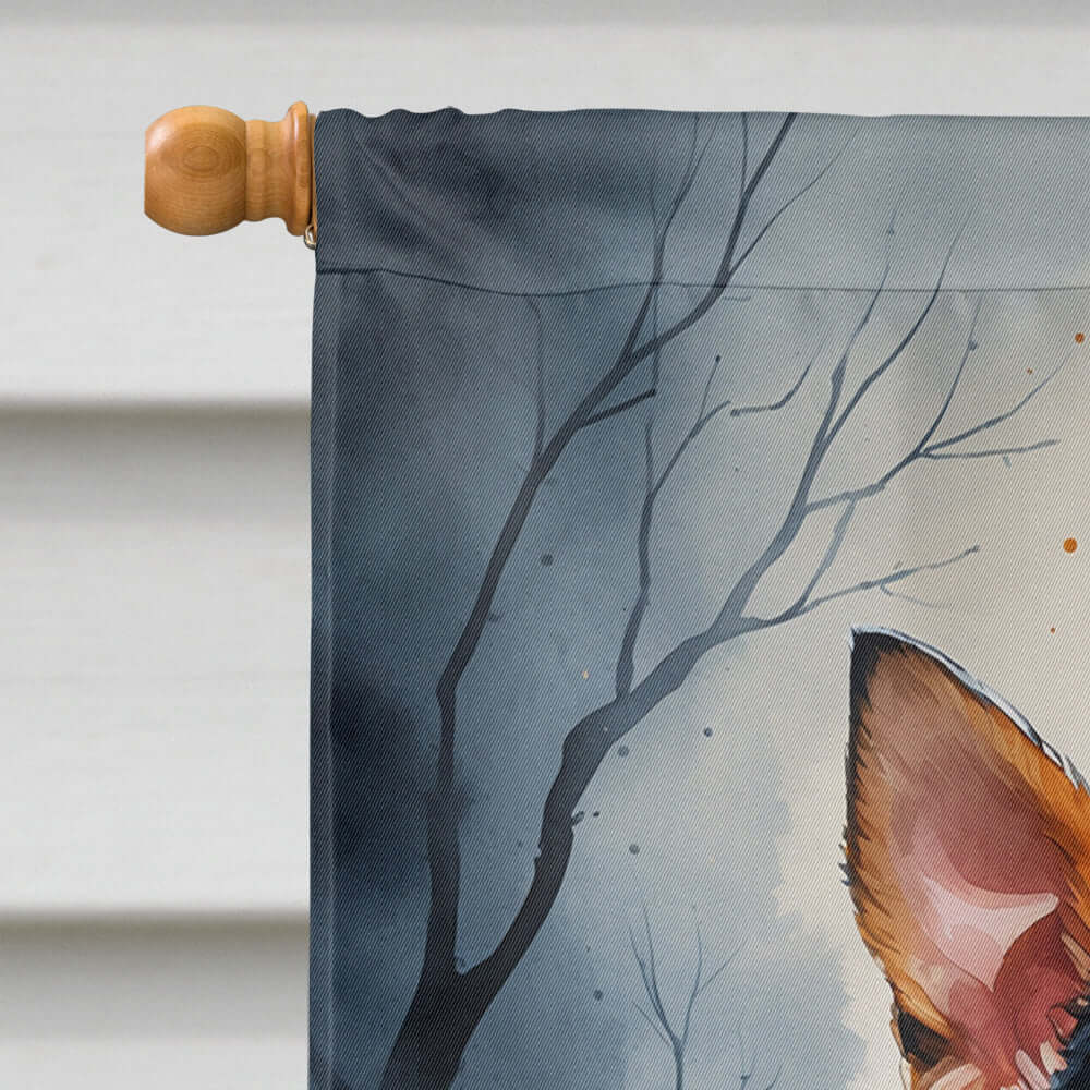 Miniature Pinscher Puppy Halloween House Flag
