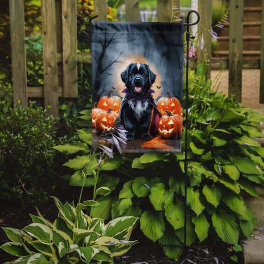 Newfoundland Puppy Halloween Garden Flag