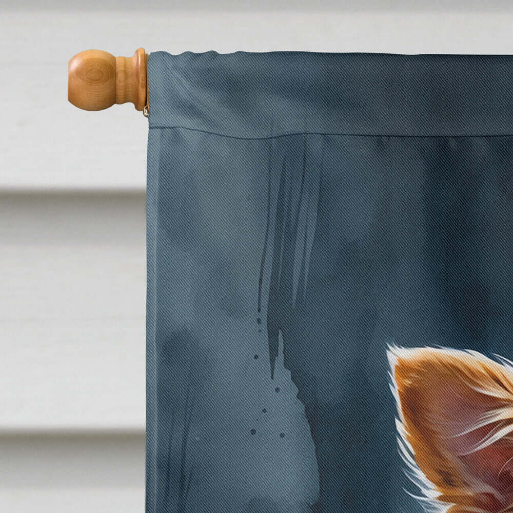 Papillon Puppy Halloween House Flag