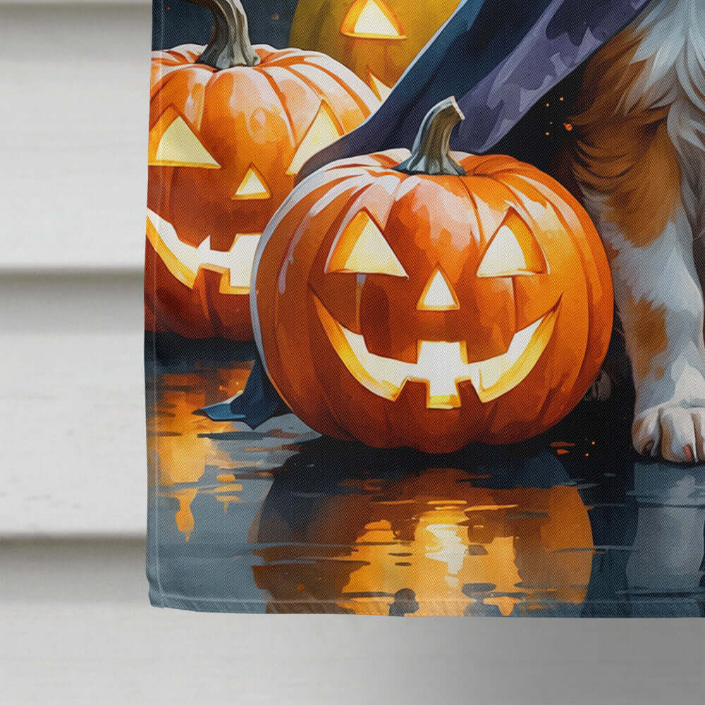 Papillon Puppy Halloween House Flag