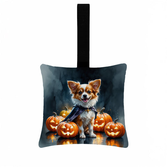 Papillon Puppy Halloween Mini Hanging Pillow Ornament 3.5 × 3.5