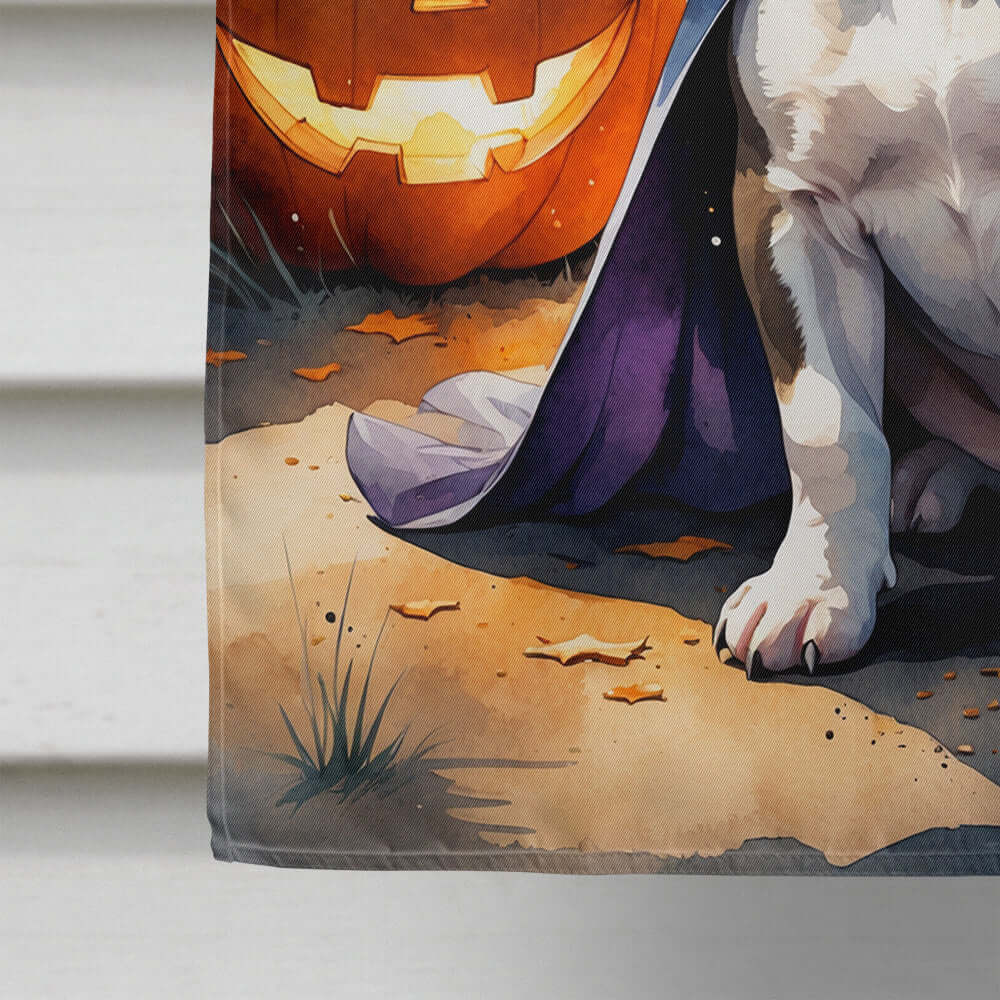 Pit Bull Terrier Puppy Halloween House Flag
