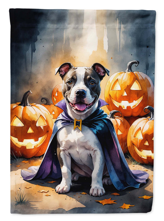 Pit Bull Terrier Puppy Halloween Garden Flag