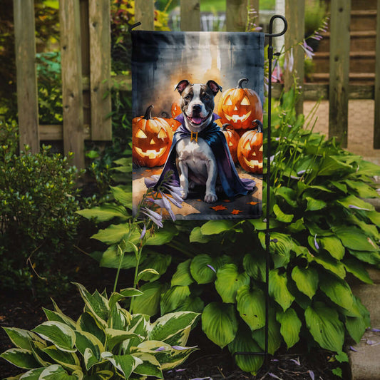 Pit Bull Terrier Puppy Halloween Garden Flag