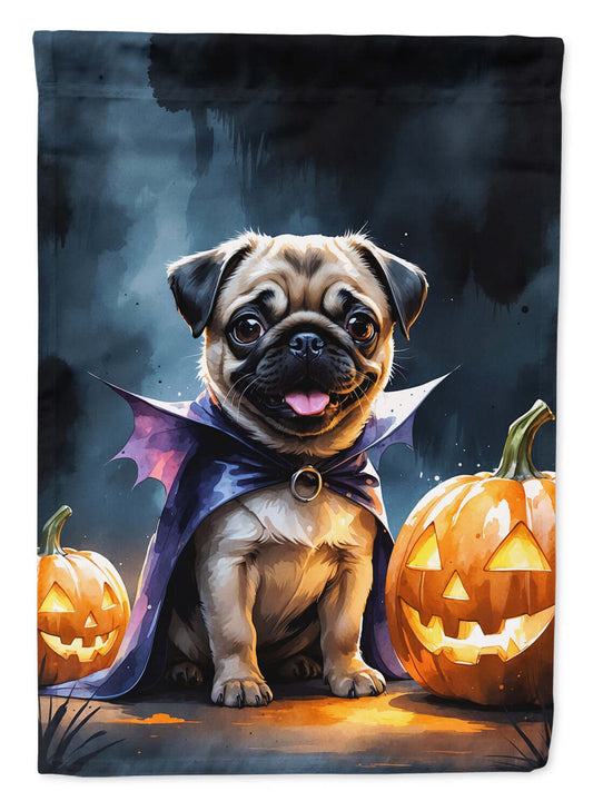 Pug Puppy Halloween House Flag