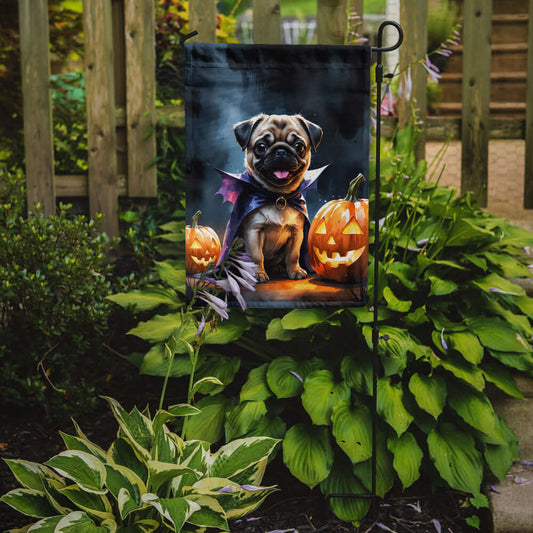 Pug Puppy Halloween Garden Flag